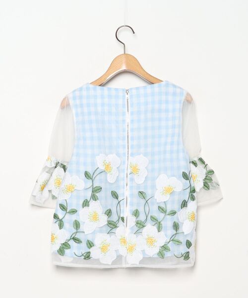 「Cherry Ann」 半袖ブラウス FREE ブルー レディース_画像2