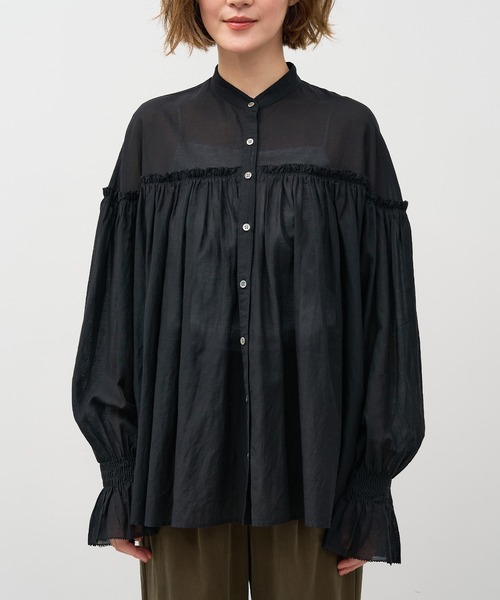 MICA&DEAL ブラウス シャツ ギャザーボイルブラウス レディース