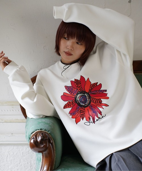 tシャツ ATELANE ダンボールポンチ アソート フラワー トラ ロンTEE メンズ レディース