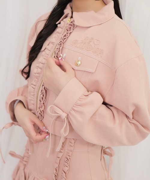 ReAmour デニムジャケット gジャン デニムフリルジャケット レディース