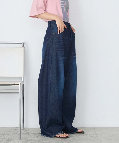 forksy.（フォルクシー） ワイドパンツ ジーンズ デニム デニムパンツ