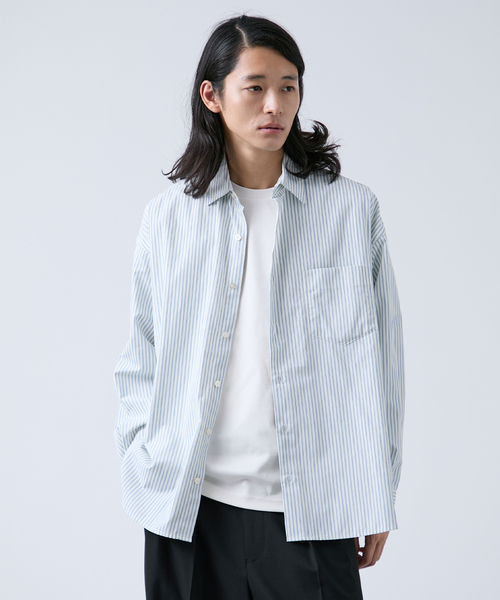 B.C STOCK（ベーセーストック） シャツ ストライプ オーバーサイズ