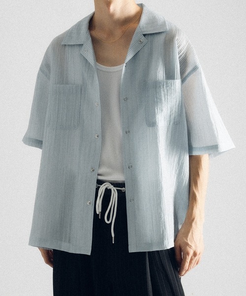 「Perushu」 半袖シャツ MEDIUM アイボリー メンズ_画像3