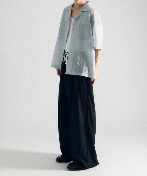 「Perushu」 半袖シャツ MEDIUM アイボリー メンズ_画像5