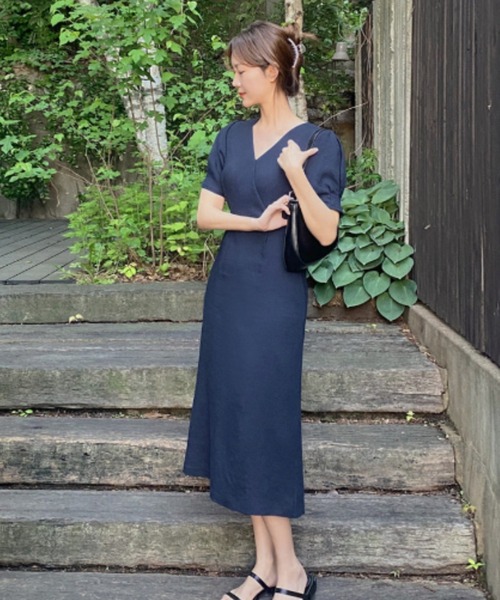 「a lot of love」 半袖ワンピース S グリーン レディース_画像4