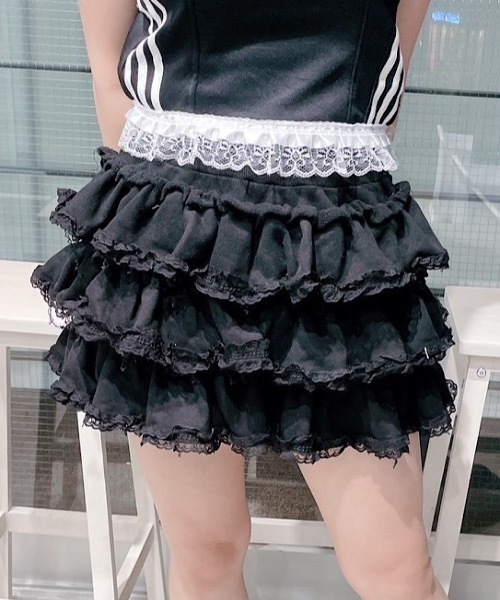 lilLilly（リルリリー） パンツ スウェットフリルパンツ レディース