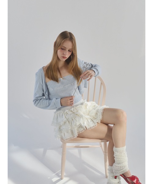 lilLilly（リルリリー） パンツ スウェットフリルパンツ レディース