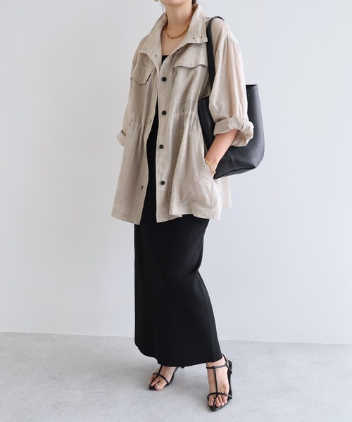 「evernavy」 長袖シャツ M カーキ レディース_画像5