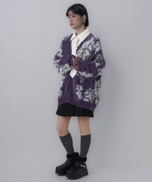 HARE 新品 アソートガラシャギーカーディガン グレー　Mサイズ HARE 新品 アソートガラシャギーカーディガン グレー Mサイズ HARE