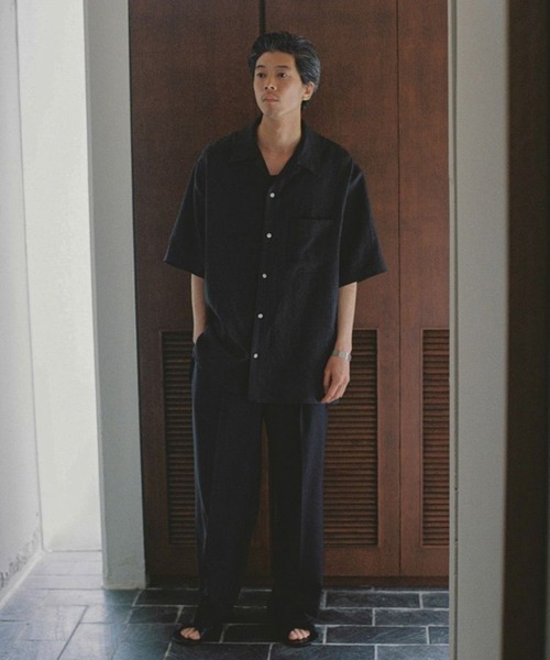 「LIDNM」 半袖シャツ MEDIUM グレー メンズの画像