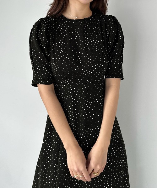 「titivate」 半袖ワンピース L ブラック系その他2 レディース_画像3