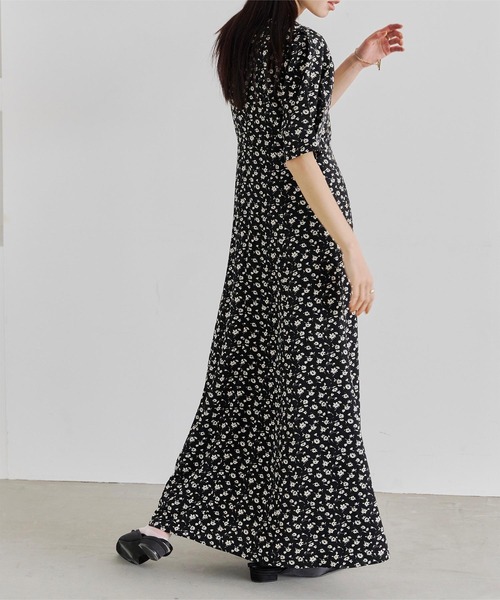 「titivate」 半袖ワンピース L ブラック系その他2 レディース_画像6