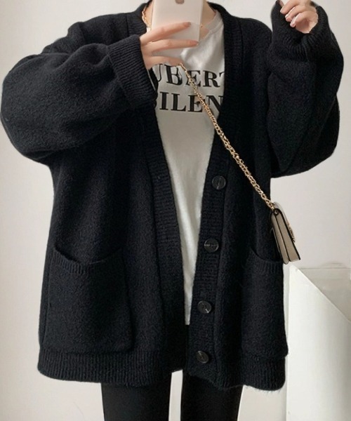 未使用　SHE tokyo カーディガン　デミ　ブラック SHE tokyo シートーキョー カーディガン SHE tokyo】 Demi black