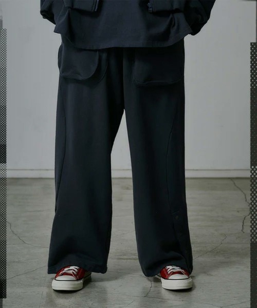 セレモニースーツ スラックス パンツ 「FACETASM」FLOWING SWEAT PANTS / スモークネイビー 「JOO-PT-U11」