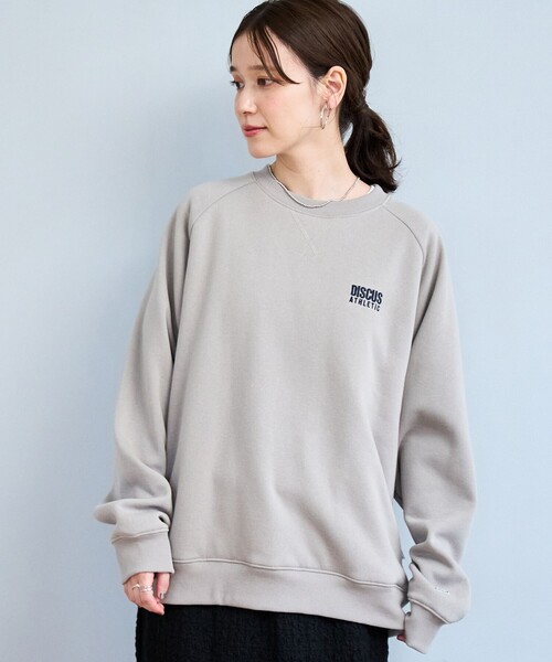 DISCUS×LULU 別注スウェットプルオーバー DISCUS トレーナー スウェット DISCUS（ディスカス）別注裏ボア