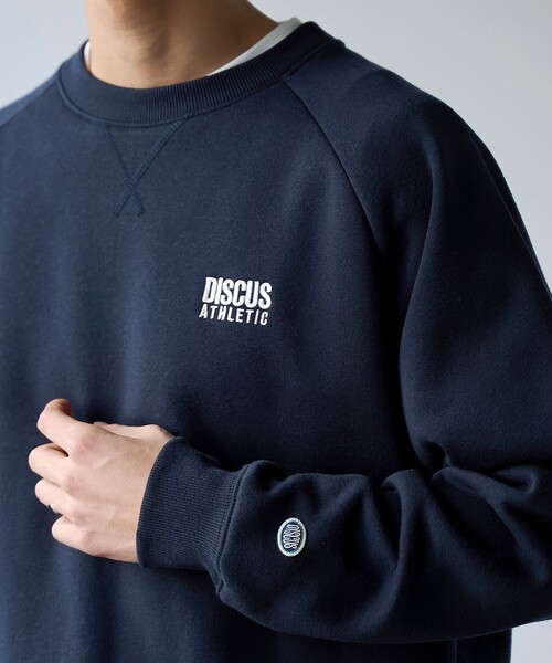 DISCUS×LULU 別注スウェットプルオーバー DISCUS トレーナー スウェット DISCUS（ディスカス）別注裏ボア