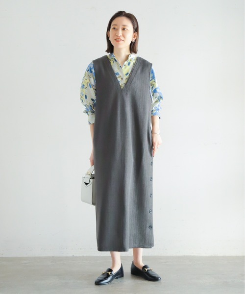 「NOMBRE IMPAIR」 ノースリーブワンピース FREE グレー レディース_画像6