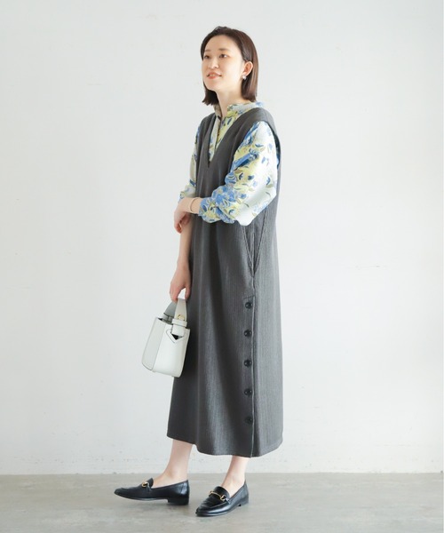 「NOMBRE IMPAIR」 ノースリーブワンピース FREE グレー レディース_画像7