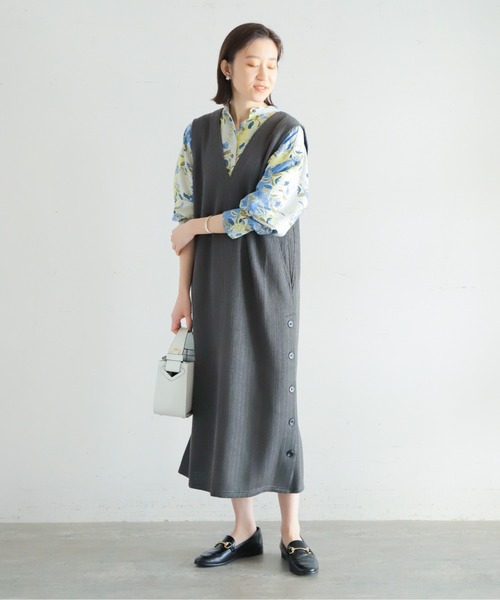 「NOMBRE IMPAIR」 ノースリーブワンピース FREE グレー レディース_画像8