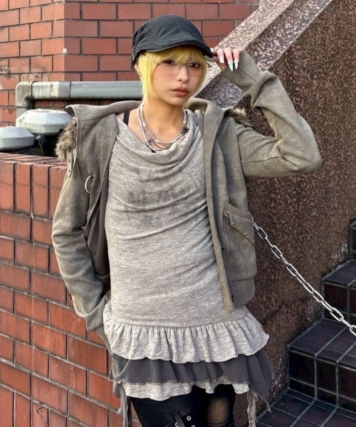 tシャツ 「Never mind the XU」layered long sleeve / 「ネバー