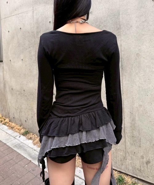tシャツ 「Never mind the XU」layered long sleeve / 「ネバー