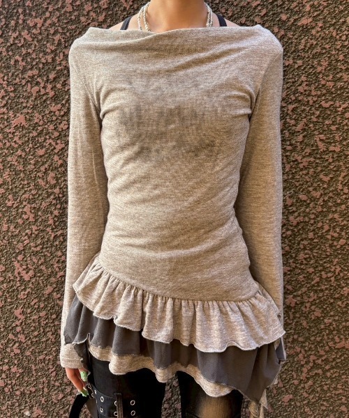 tシャツ 「Never mind the XU」layered long sleeve / 「ネバー