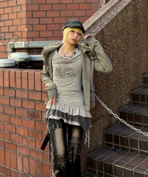 tシャツ 「Never mind the XU」layered long sleeve / 「ネバー