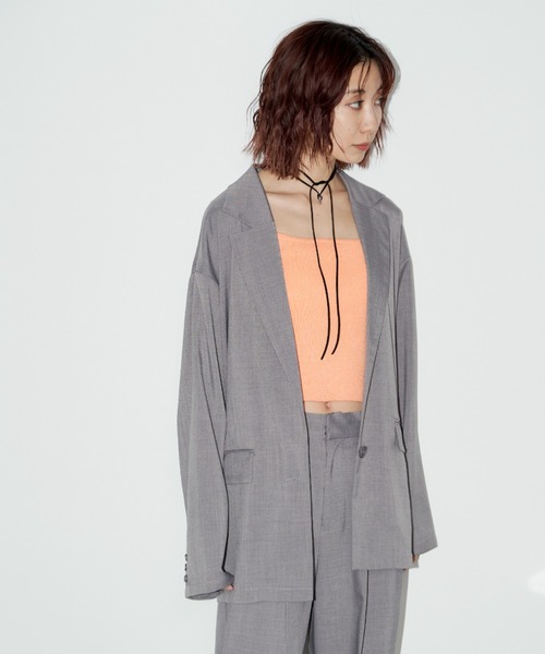 「Auntie Rosa Holiday」 テーラードジャケット FREE グレー レディース_画像4