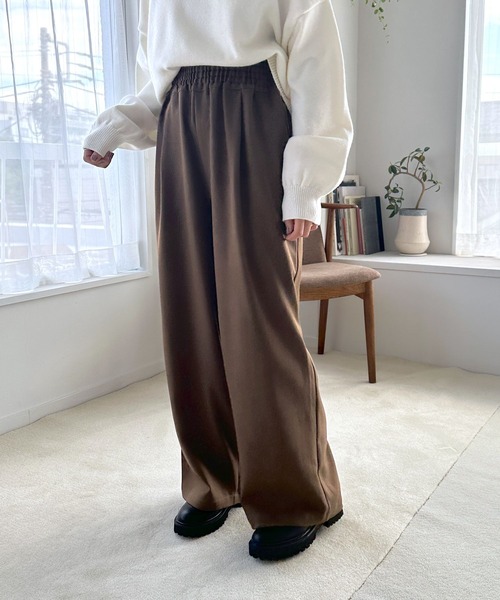 LEPSIM（レプシィム） イージーパンツ FREE カーキブラウン レディース