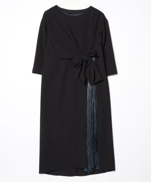 ELENDEEK（エレンディーク） 7分袖ワンピース 01 ブラック レディース