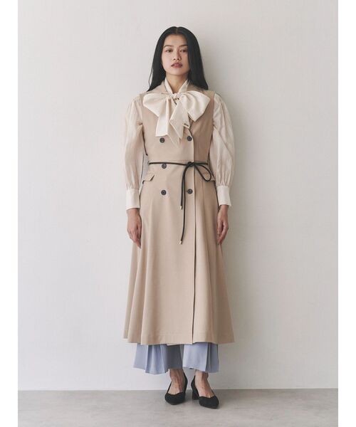 「TONAL」 ノースリーブワンピース MEDIUM ベージュ レディース_画像5