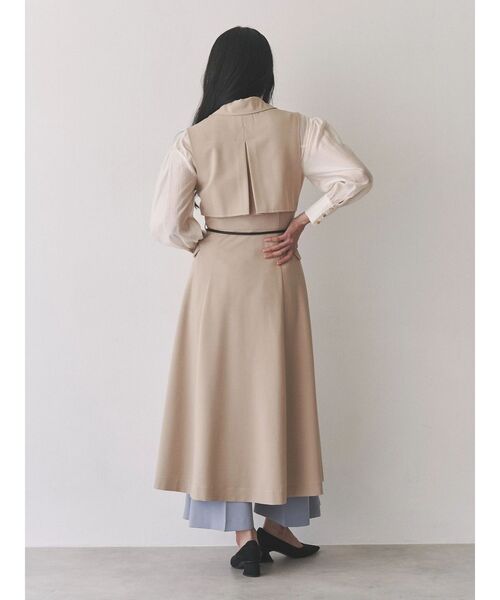 「TONAL」 ノースリーブワンピース MEDIUM ベージュ レディース_画像7