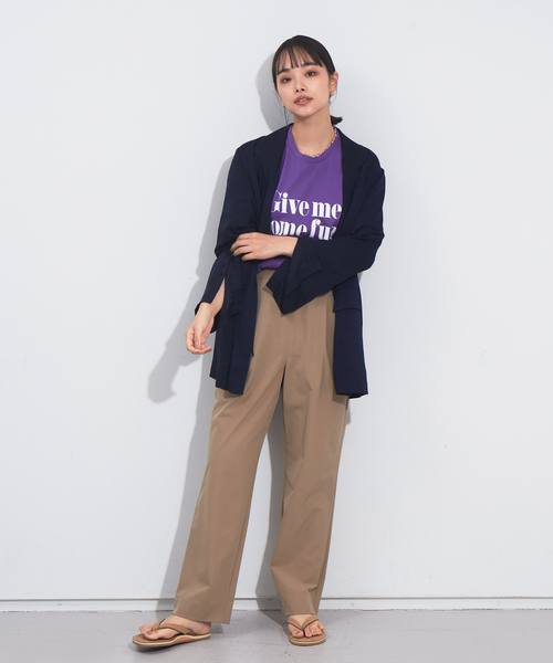 「NOMINE」 テーラードジャケット フリー ダークネイビー レディース_画像2