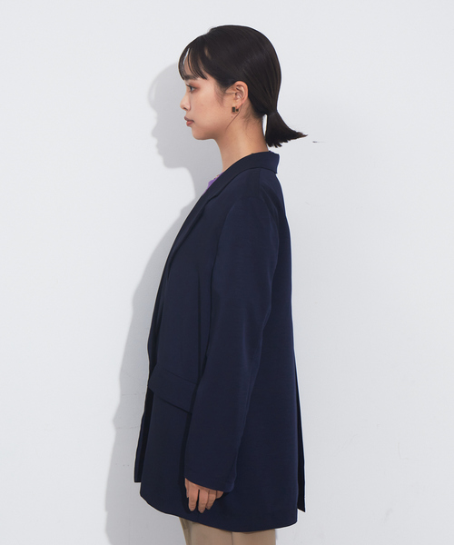 「NOMINE」 テーラードジャケット フリー ダークネイビー レディース_画像4