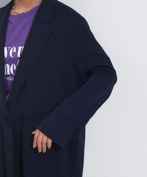「NOMINE」 テーラードジャケット フリー ダークネイビー レディース_画像7