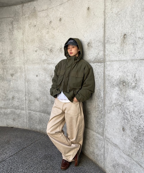 ユニセックスミリタリー中綿ジャケット UNDERSTATEMENTs ブルゾン アウター 「ユニセックス」スタンドネック
