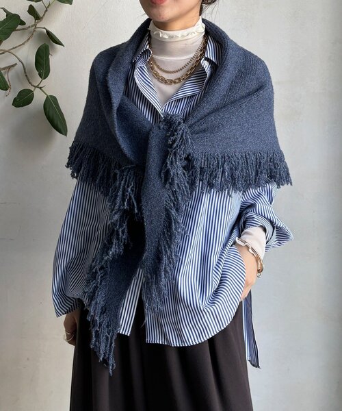 DouDou（ドゥドゥ） ストール マフラー 「WEB限定」三角フリンジ