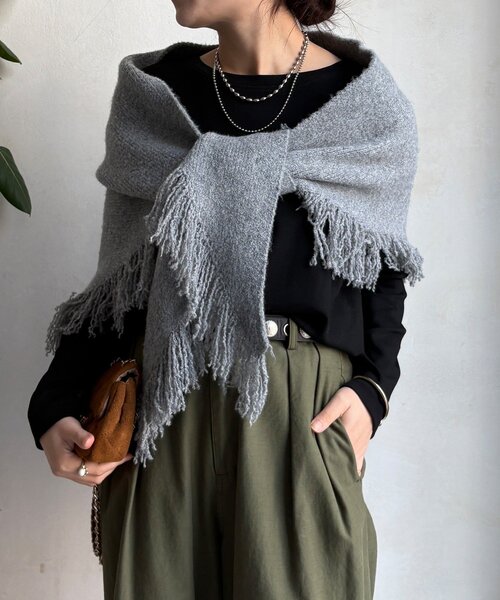 DouDou（ドゥドゥ） ストール マフラー 「WEB限定」三角フリンジ