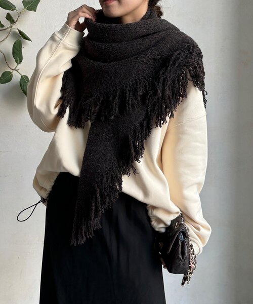 DouDou（ドゥドゥ） ストール マフラー 「WEB限定」三角フリンジ