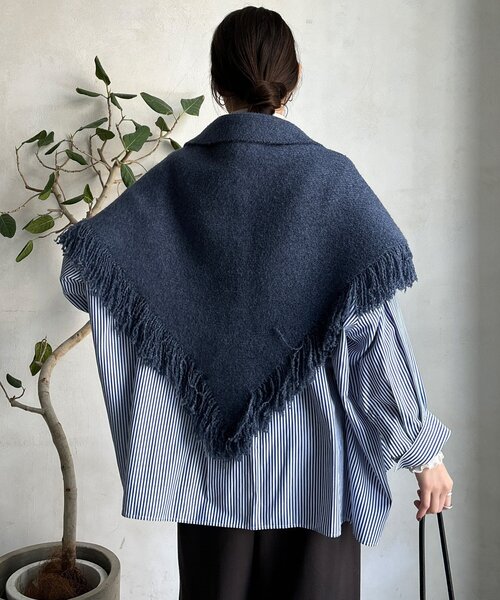 DouDou（ドゥドゥ） ストール マフラー 「WEB限定」三角フリンジ