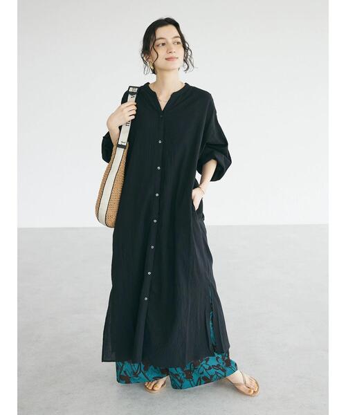 「CRAFT STANDARD BOUTIQUE」 長袖ワンピース FREE オフホワイト レディース_画像3