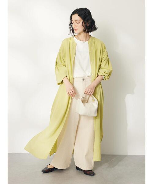 「CRAFT STANDARD BOUTIQUE」 長袖ワンピース FREE オフホワイト レディース_画像5