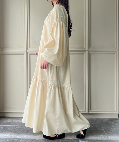 「JUNOAH」 長袖ワンピース MEDIUM ダークグレー レディース_画像5