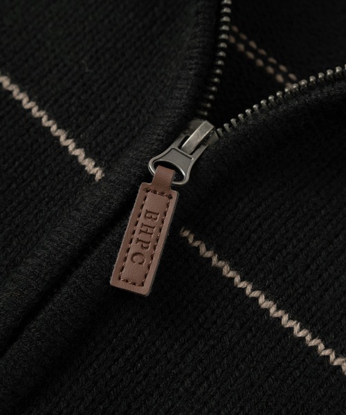 「BEVERLY HILLS POLO CLUB」 長袖ニット M モカ メンズ_画像5