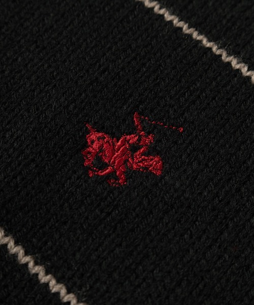「BEVERLY HILLS POLO CLUB」 長袖ニット M モカ メンズ_画像6