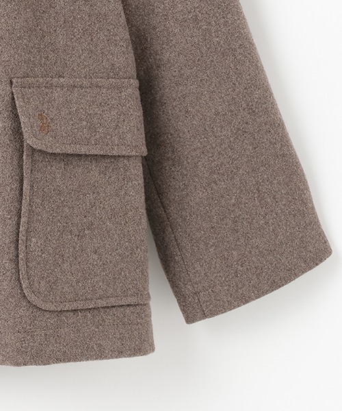 新品　ポンポネット ブラウン　【軽量キルティング裏地】ミドルダッフルコート 卒服】【軽量キルティング裏地】ミドルダッフルコート(M(150cm) 紺