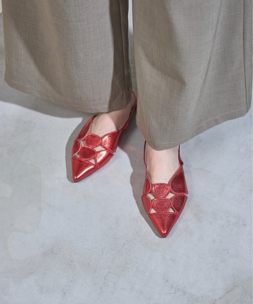 「THE YOn」 シューズ 38 レッド レディース_画像6