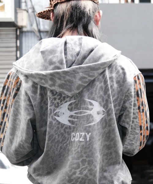 COZY WORLDWIDE パーカー 「Cozy world Wide」”25 LEOPARD” ROYAL ZIP