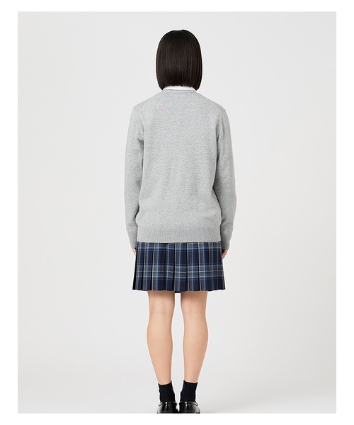 カーディガン 入学式 卒業式 カーディガン 綿 12G ニット 女子 制服 学生服 中学生 高校生 スクール キッズ 子供服 女の子の画像