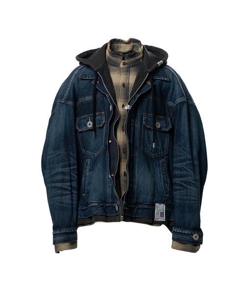 ブルゾン アウター Triple Layered Denim Jacket メンズの画像